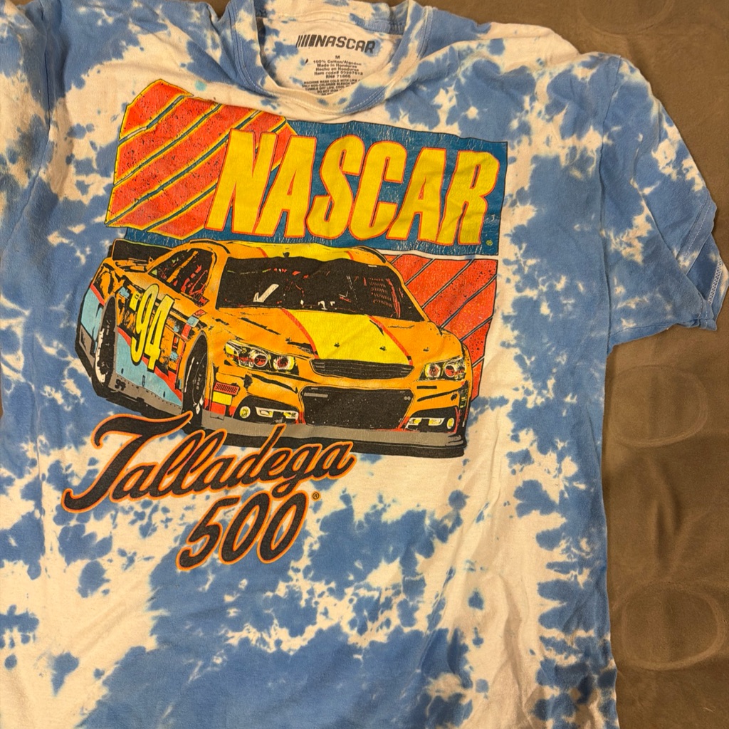 Nascar Talladega 500 Blue And Yellow Graphic Tee Nascar Talladega 500 Blue And Yellow Graphic Tee
